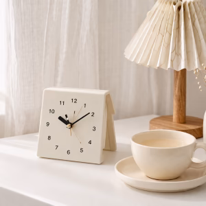 奶油桌面創意時鐘