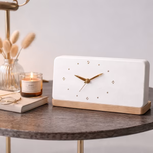 木質桌面時鐘擺件